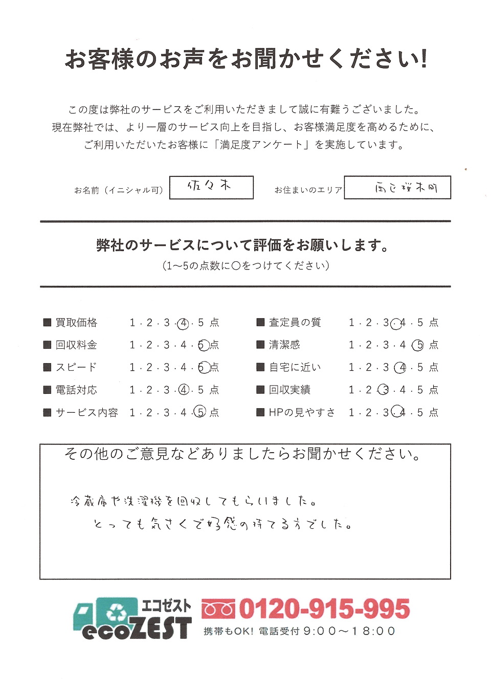 お客様の声 お客様の声